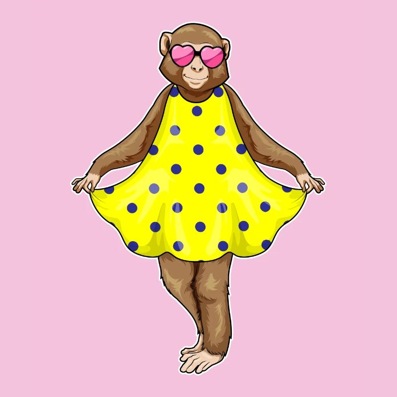 Robe à pois de singe