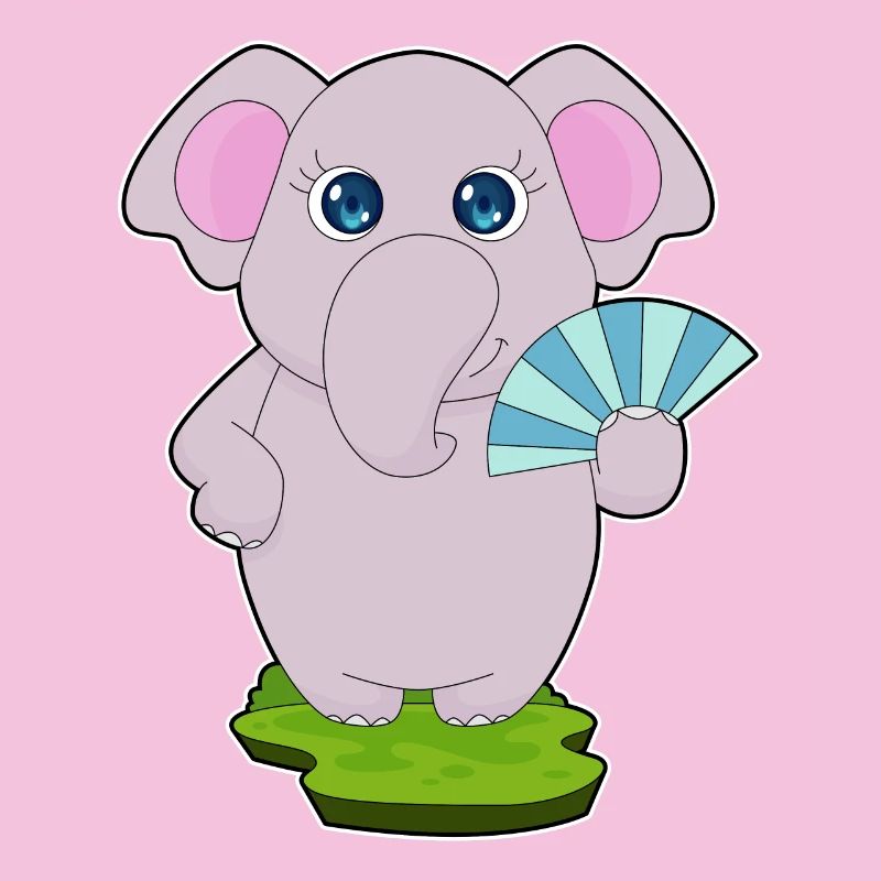 Éventail de main d’éléphant
