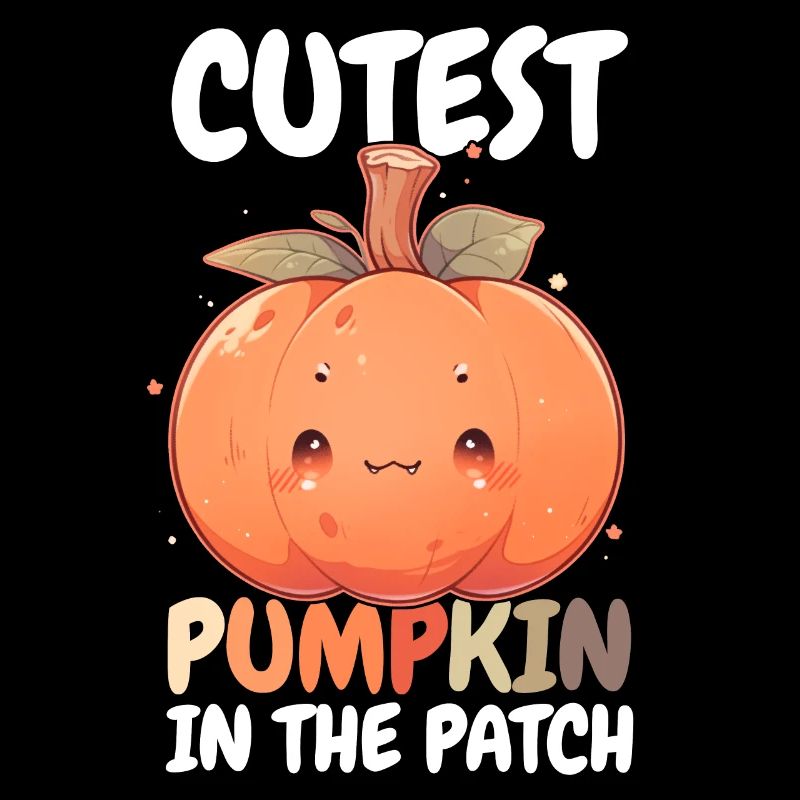 La plus mignonne Pumkin dans le patch Citrouille d’Halloween Kawaii