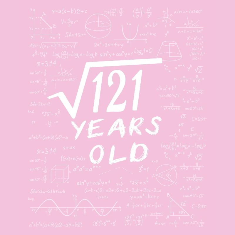 11th Birthday 11 years Square root of 121 math