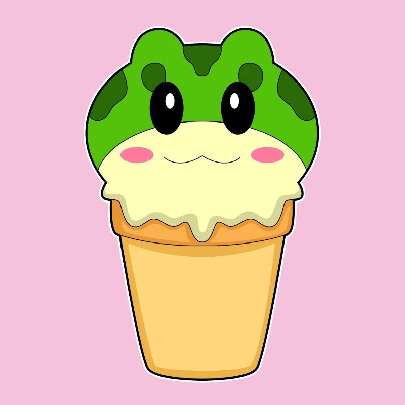 Frosch Eiswaffel