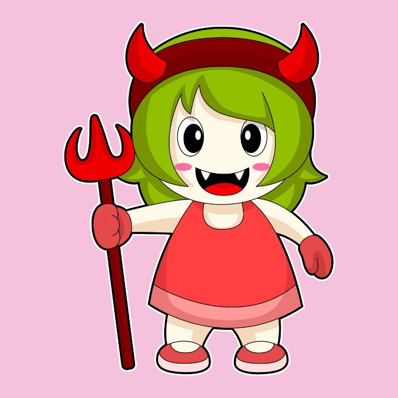 Les filles Halloween Devil Trident