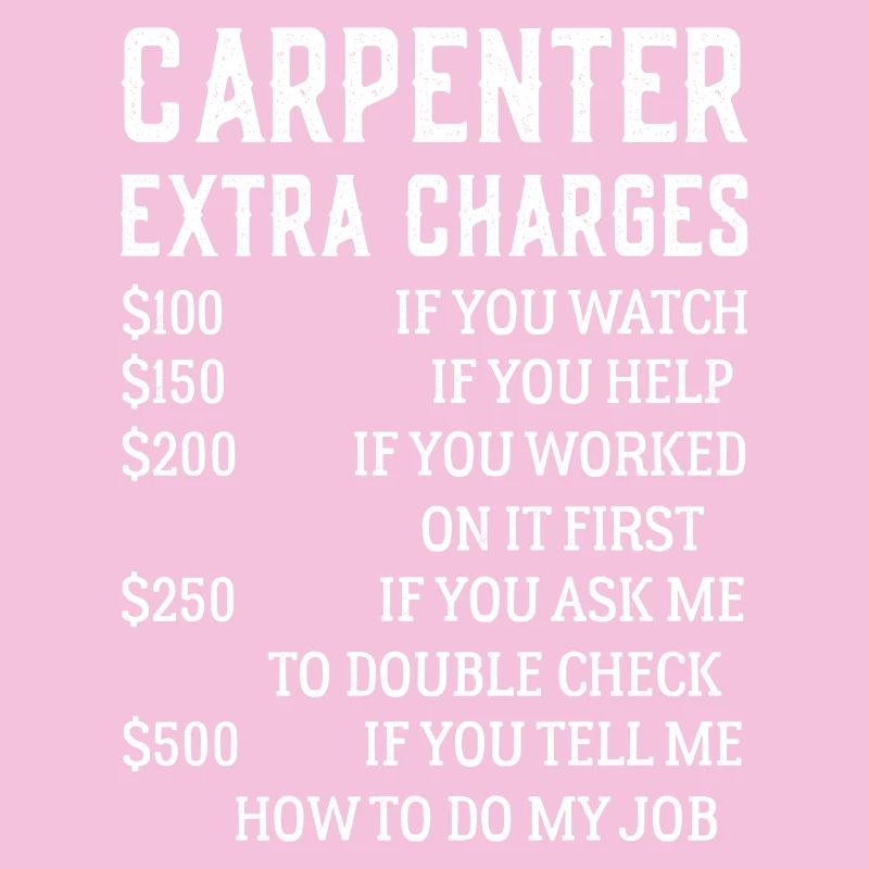 Carpenter Extra Charges Funny Carpentry shirt