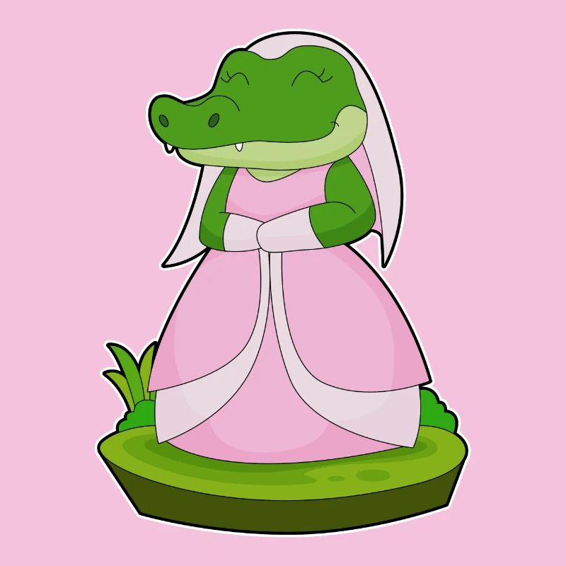 Crocodile voile de mariée mariage