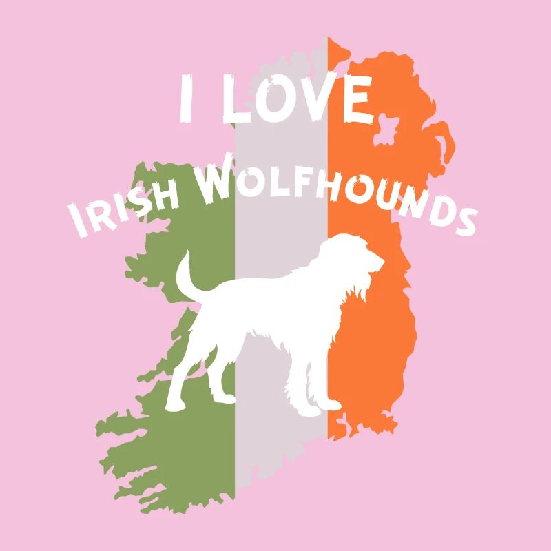 Irish Wolfhound Outline with Flag Motivation