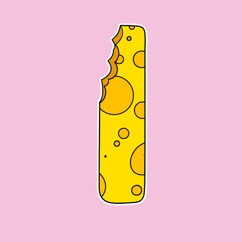 Letter I - Initial Letter I - Cheese Motif
