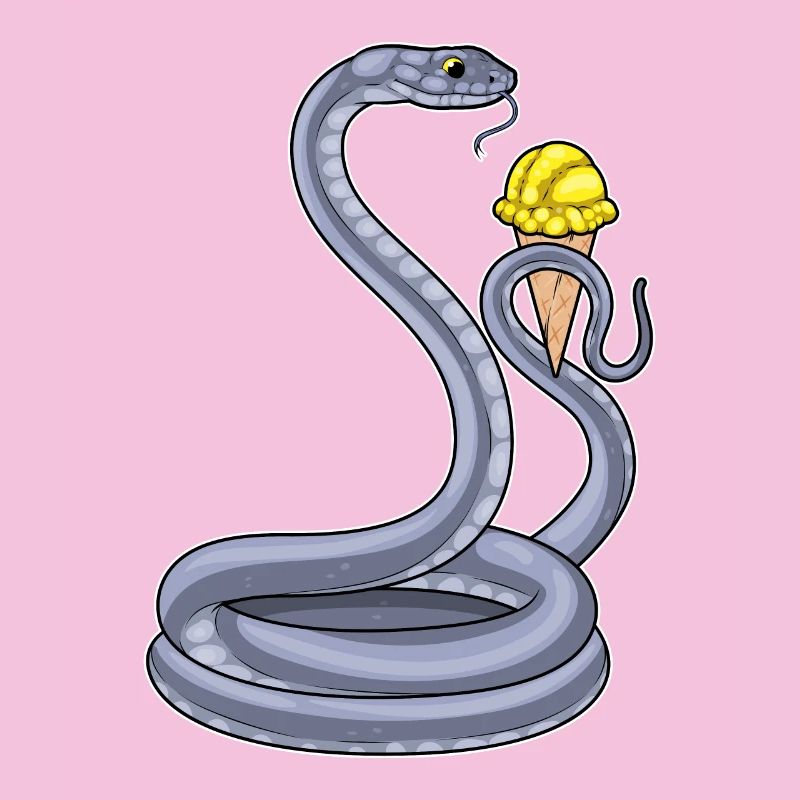 Crème glacée gaufrée serpent