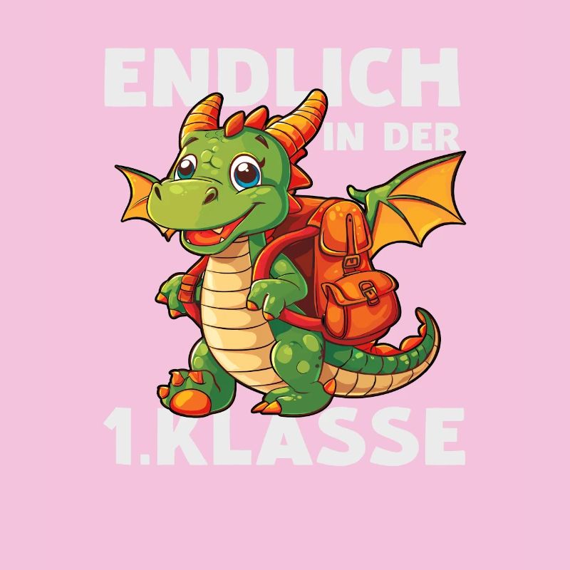 Drache 1 Klasse Einschulung Schule Drachen Spruch