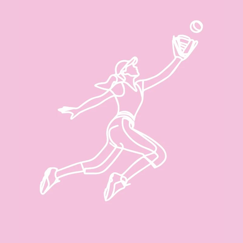 Dessin de joueuse de baseball