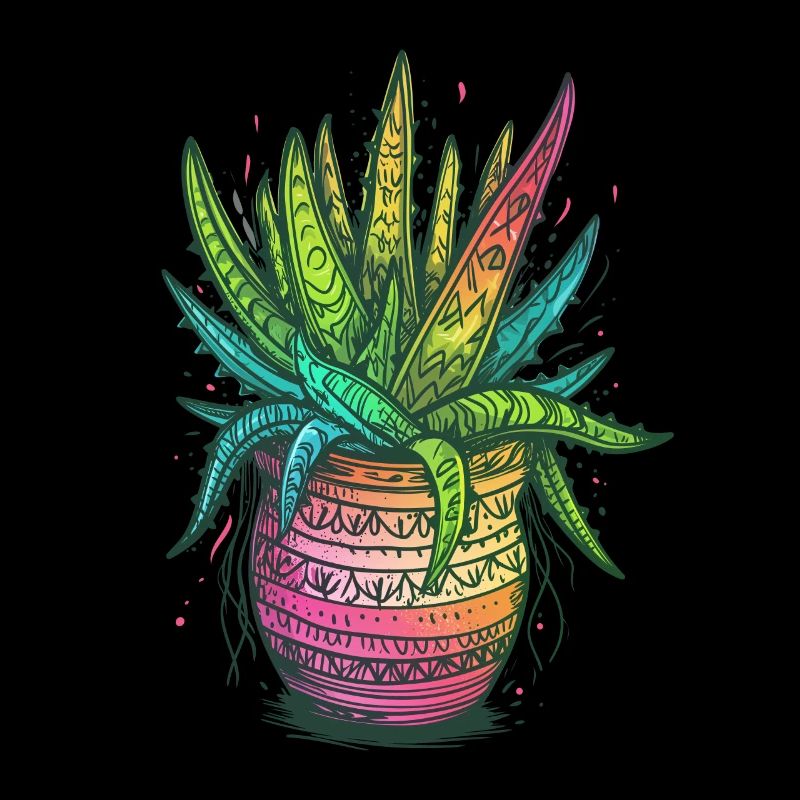 Aloe Vera Psychedelisch Sukkulente Pflanze Gärtner