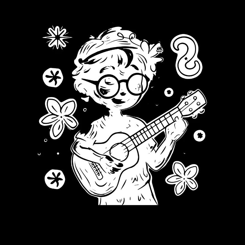 Ukulele Child Drawing