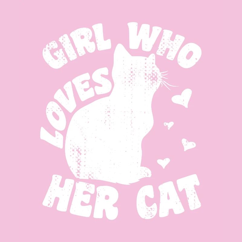 Fille qui aime son chat