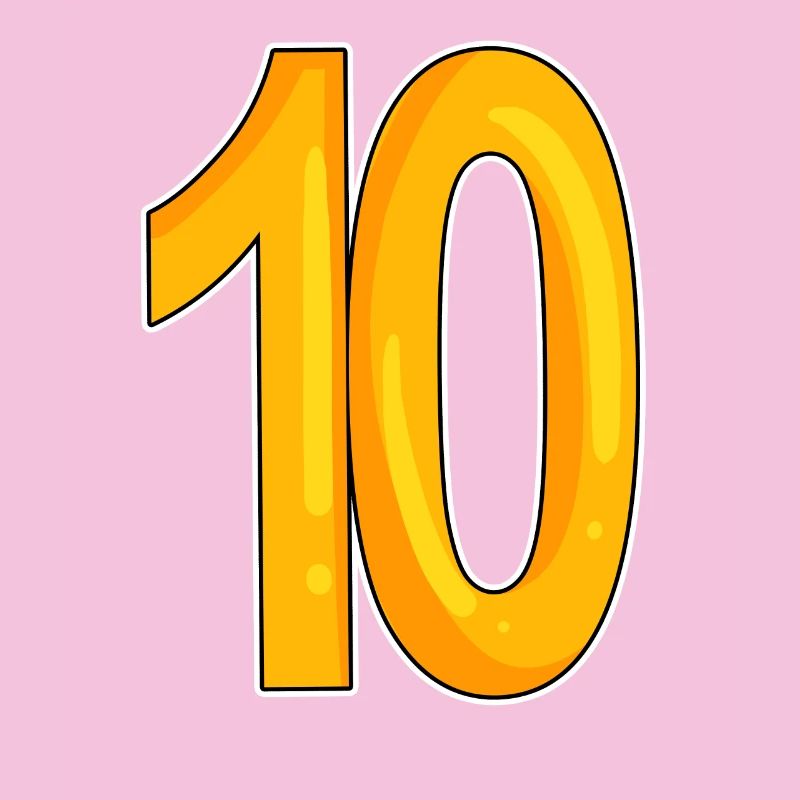 10 - dix - jaune