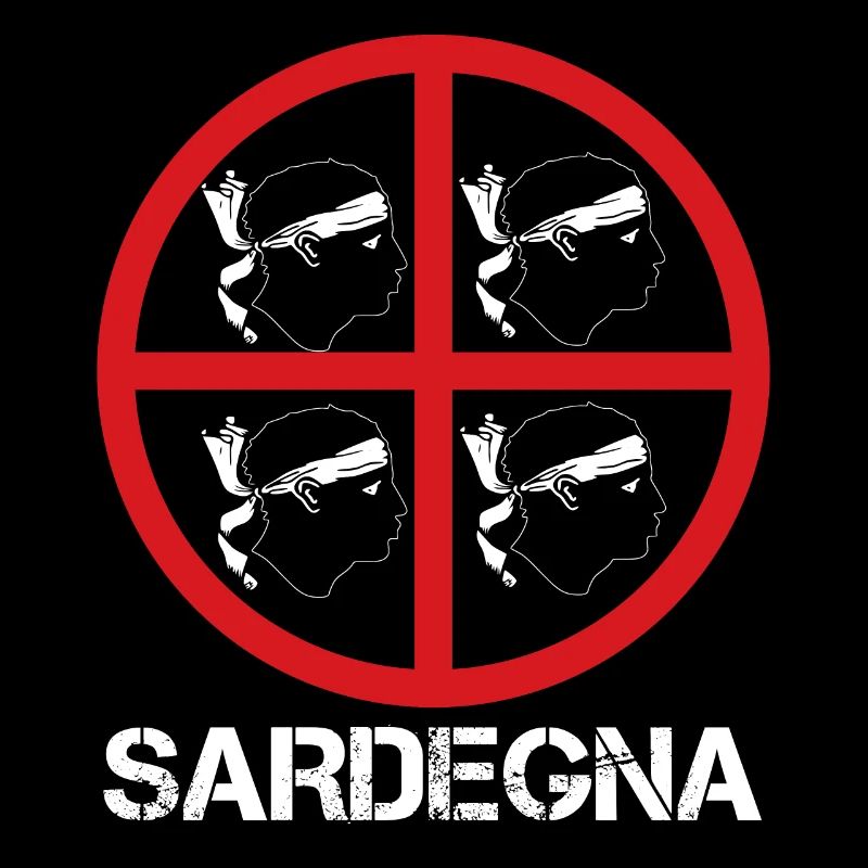 Drapeau de la Sardaigne à têtes mauresques