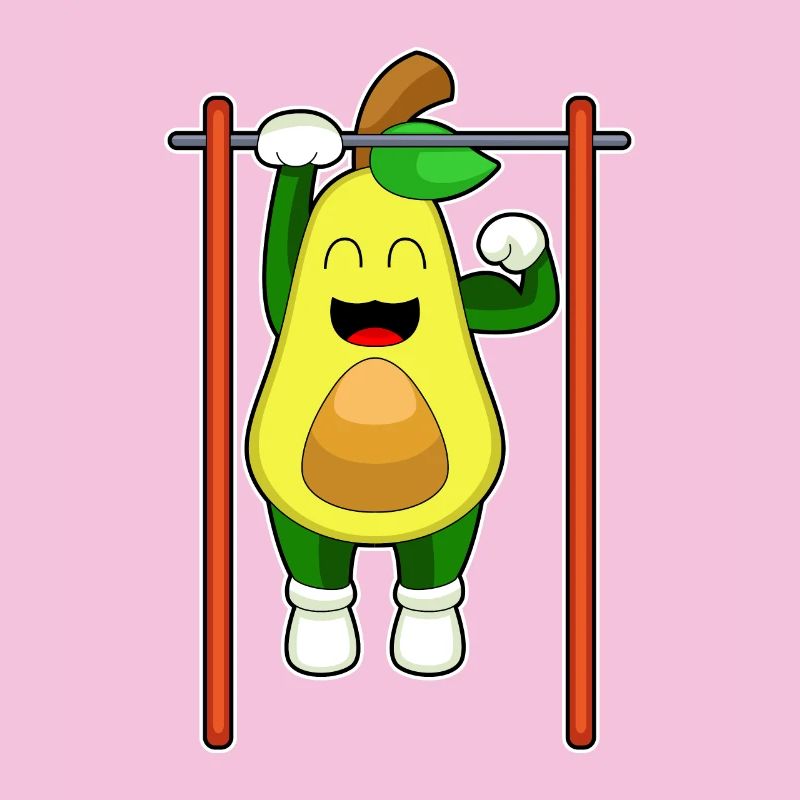 Avocado Bodybuilder Pull-ups Bodybuilding