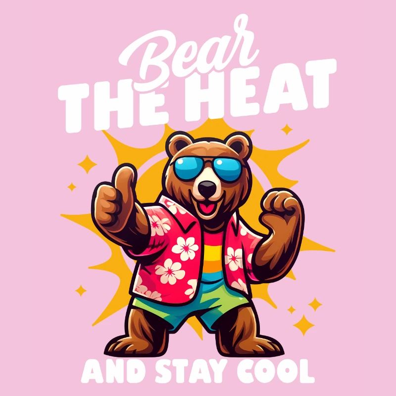Ours cool avec des lunettes de soleil et un dicton de jeu de mots