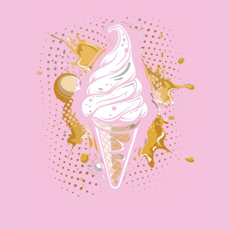 Eiswaffel Farbklecks
