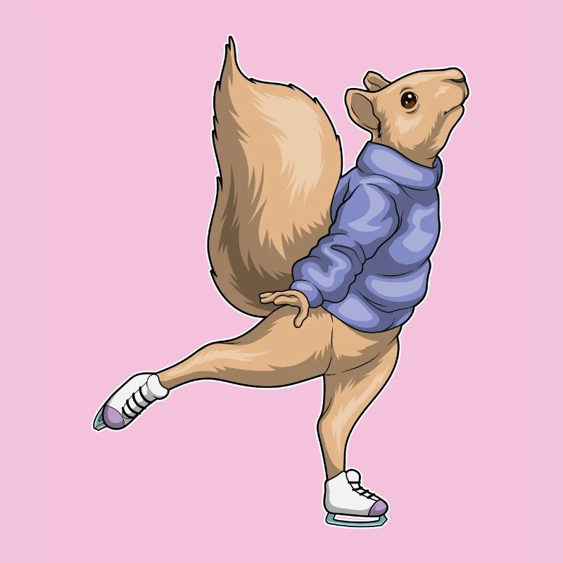 Eichhörnchen Eislaufen Schlittschuhe