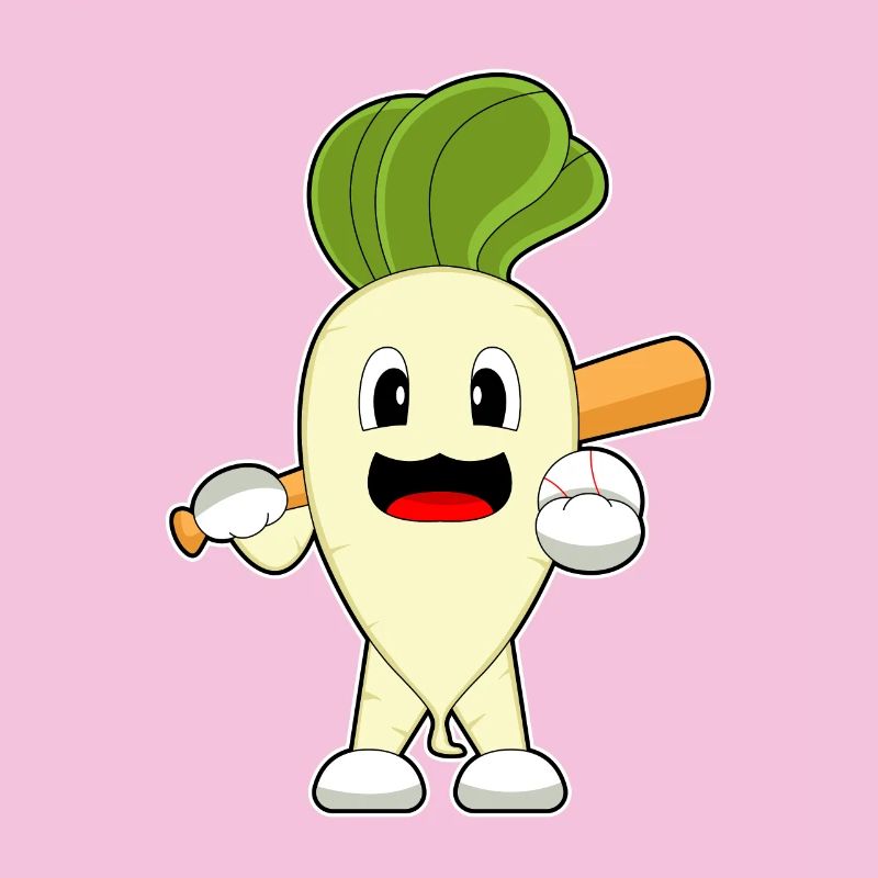 Radieschen Baseball Baseballschläger