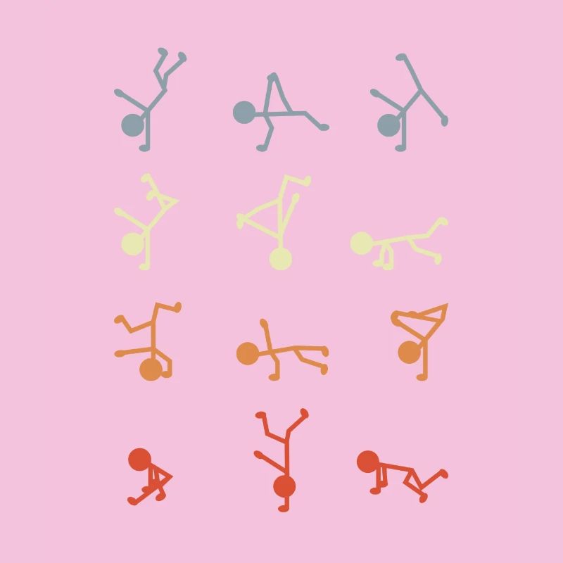 Breakdancer stick figures