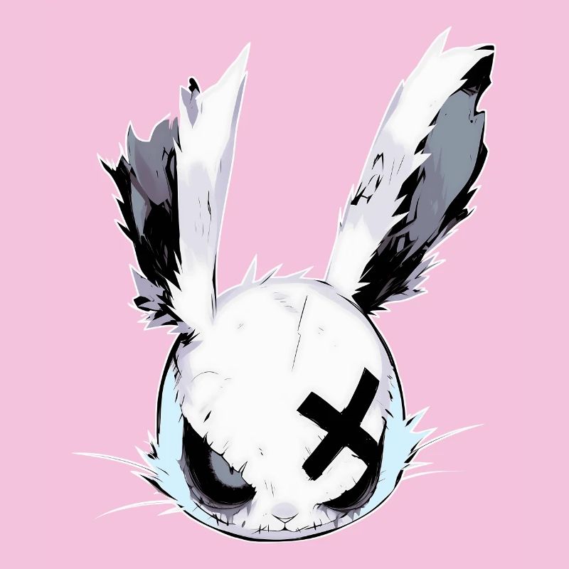 Goth Bunny Head Bunny Gothic Doll Grunge Gift