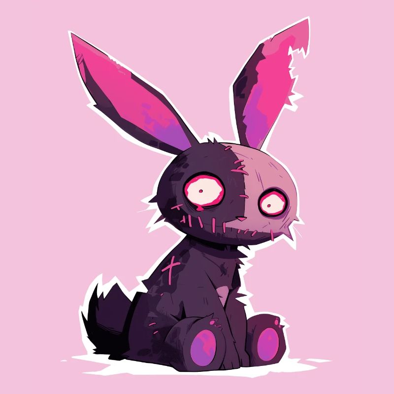 Goth Bunny Doll Bunny Gothic Doll Grunge Gift