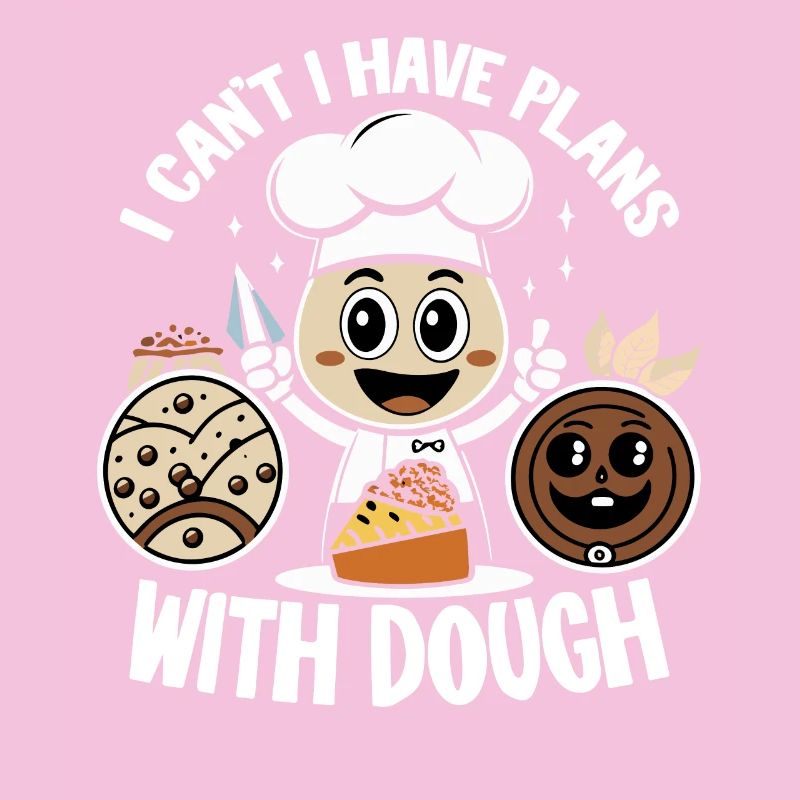 Chef with dough joy