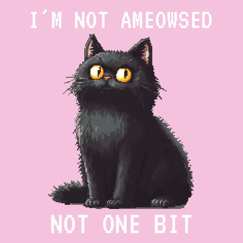 I'm Not Ameowsed Grimmige Katze Pixelart Pixel