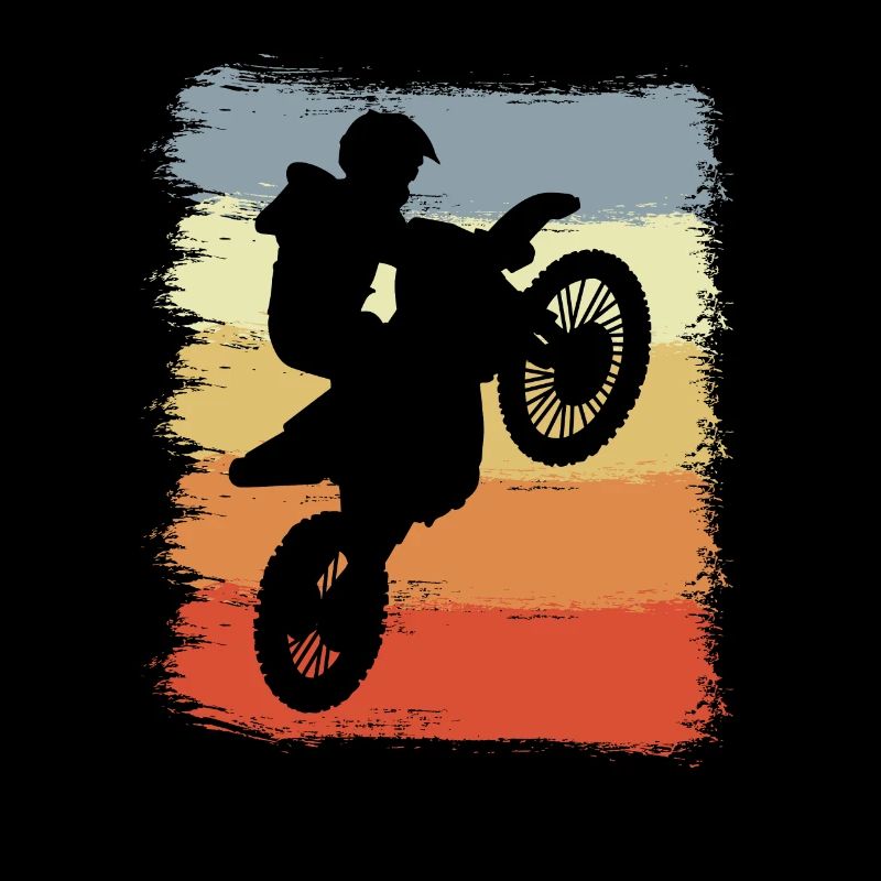 Graphismes rétro de motocross