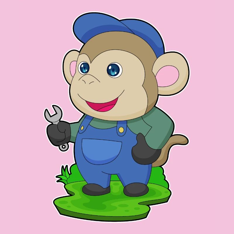 Monkey Mechanic Wrench Workshop