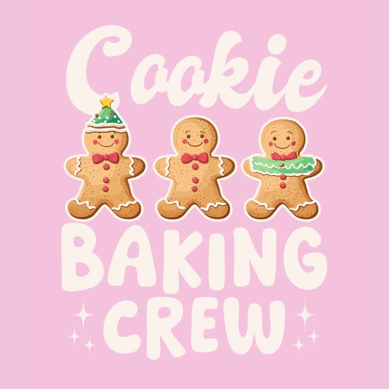 Équipe de cuisson de biscuits au pain d’épice de Noël drôle