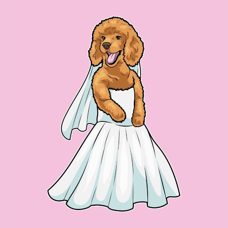 Robe de mariée caniche