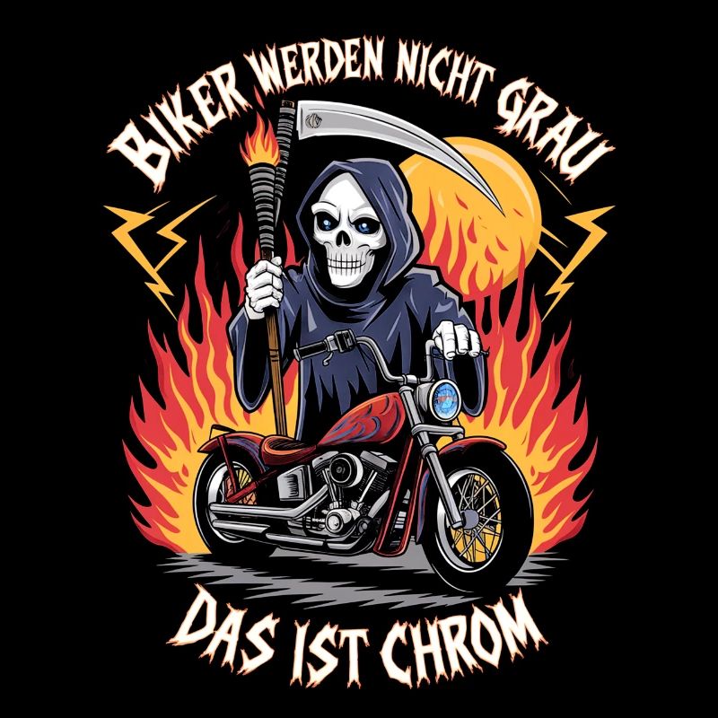 Werden Nicht Grau Das Ist Chrom Motorradfahrer