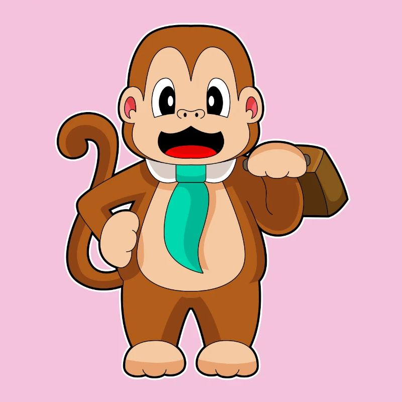Monkey Entrepreneur Porte-documents