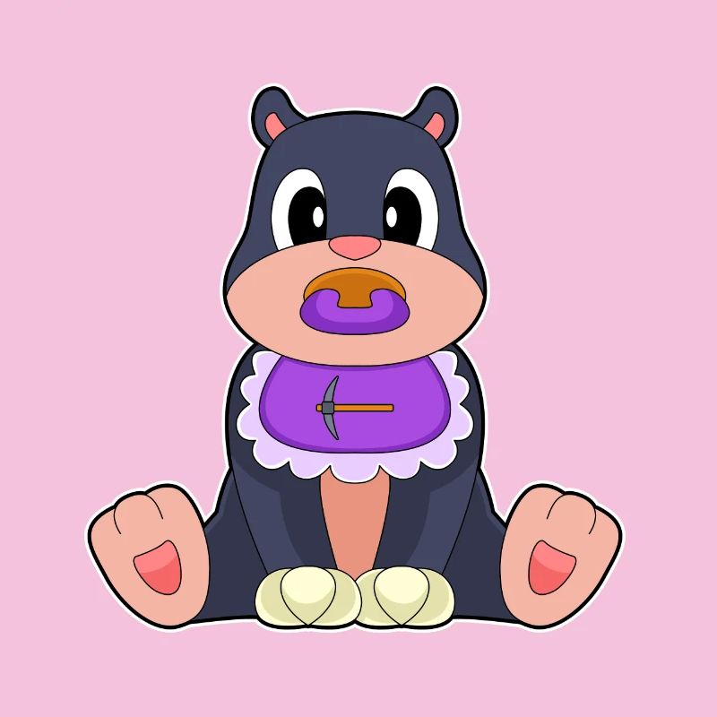 Mole Baby Bib Pacifier
