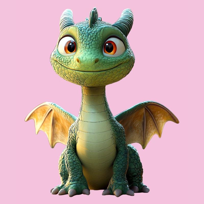 Dragon Petit Vert Bébé Dragon Mignon Dragon
