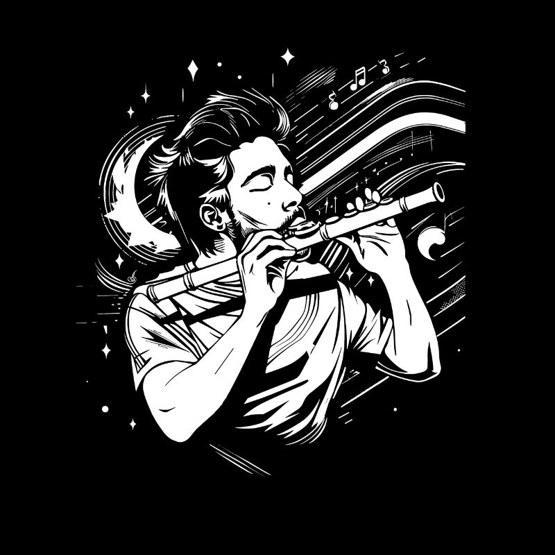 Flutist Drawing