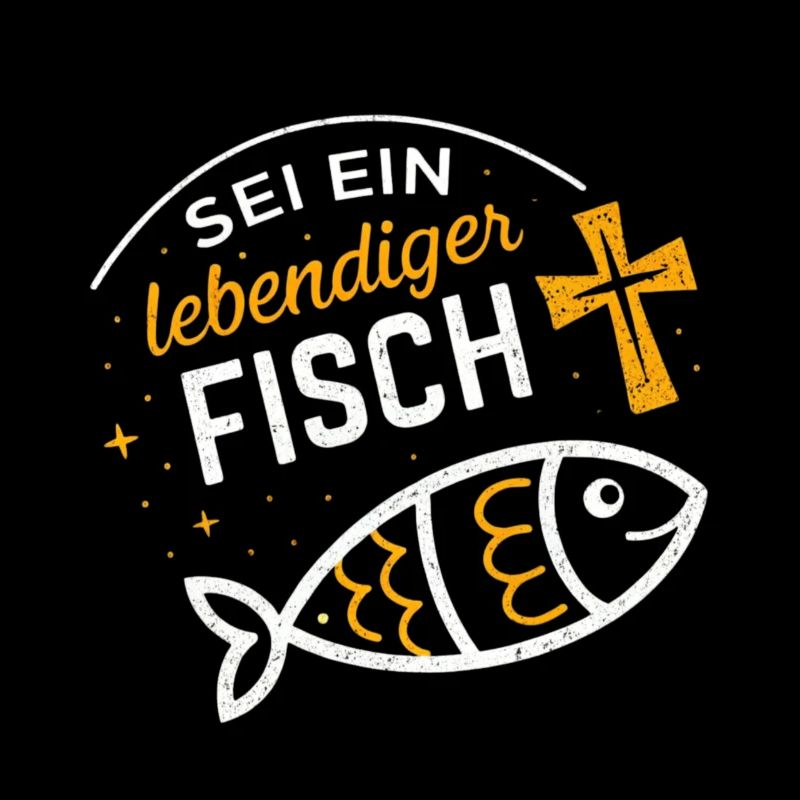 Lebendiger Fisch Zitat Illustration
