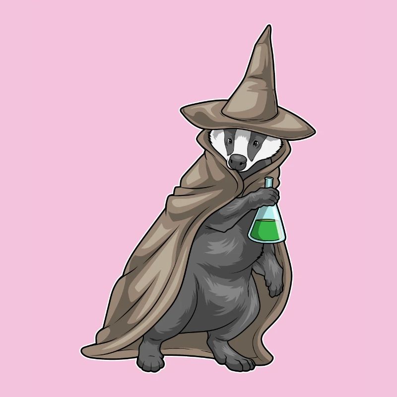 Badger Halloween Witch