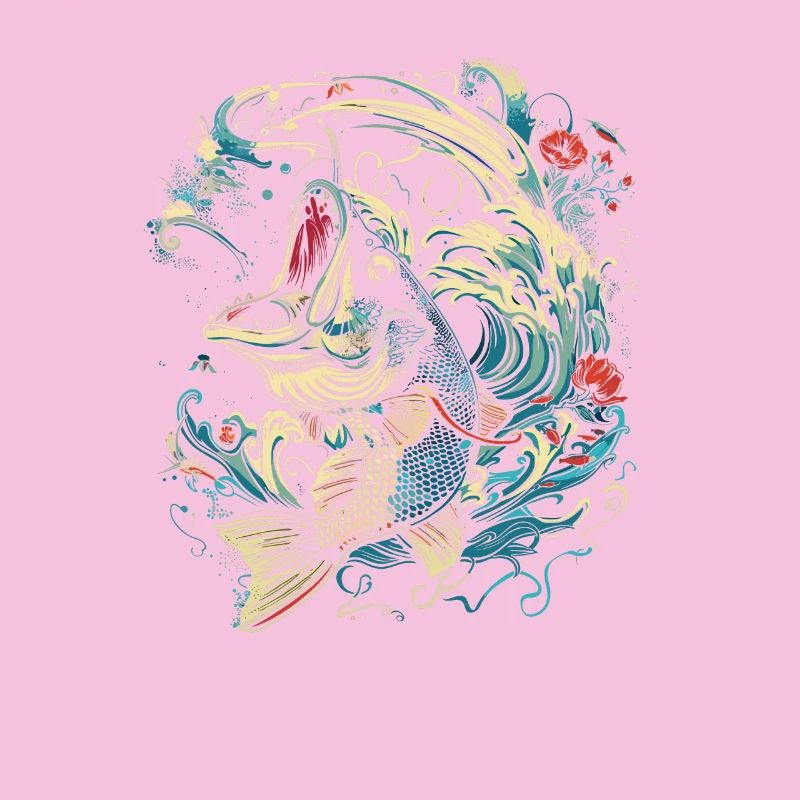 Style de dessin animé de pêche