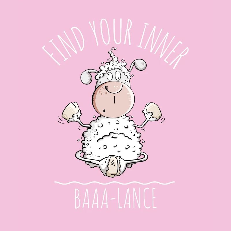 Yoga Sheep Saying Baaa-Lance Word Game