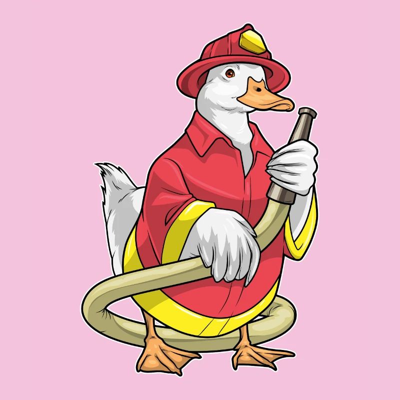 Duck Firefighter Fire Hose Fire Brigade