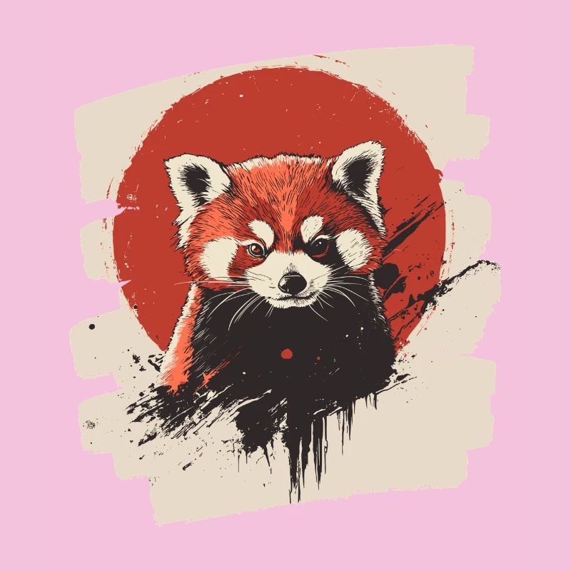 Panda roux rétro