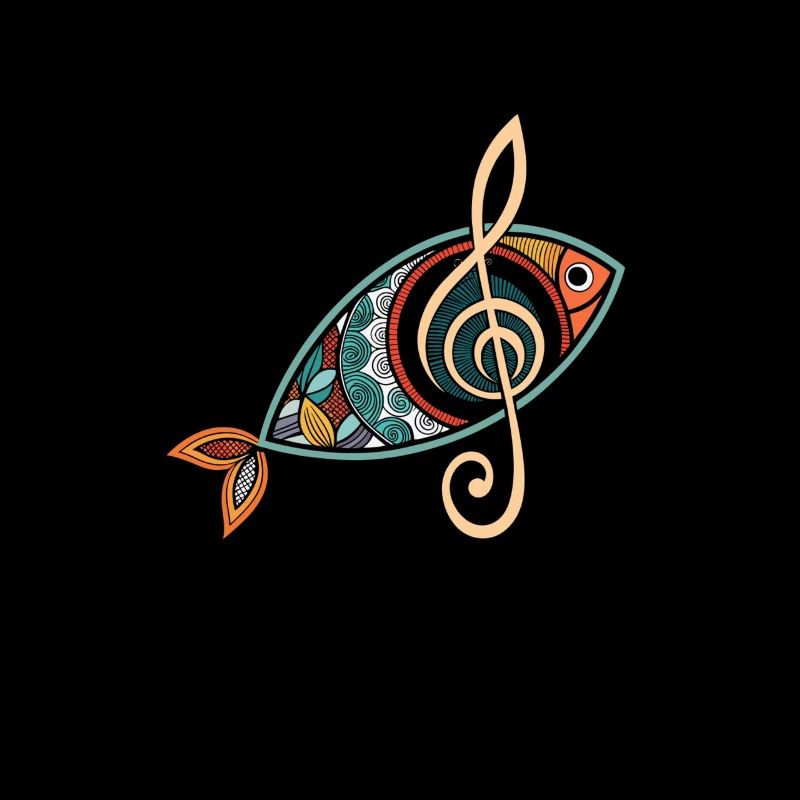 Poisson chrétien avec clef chœur d’église