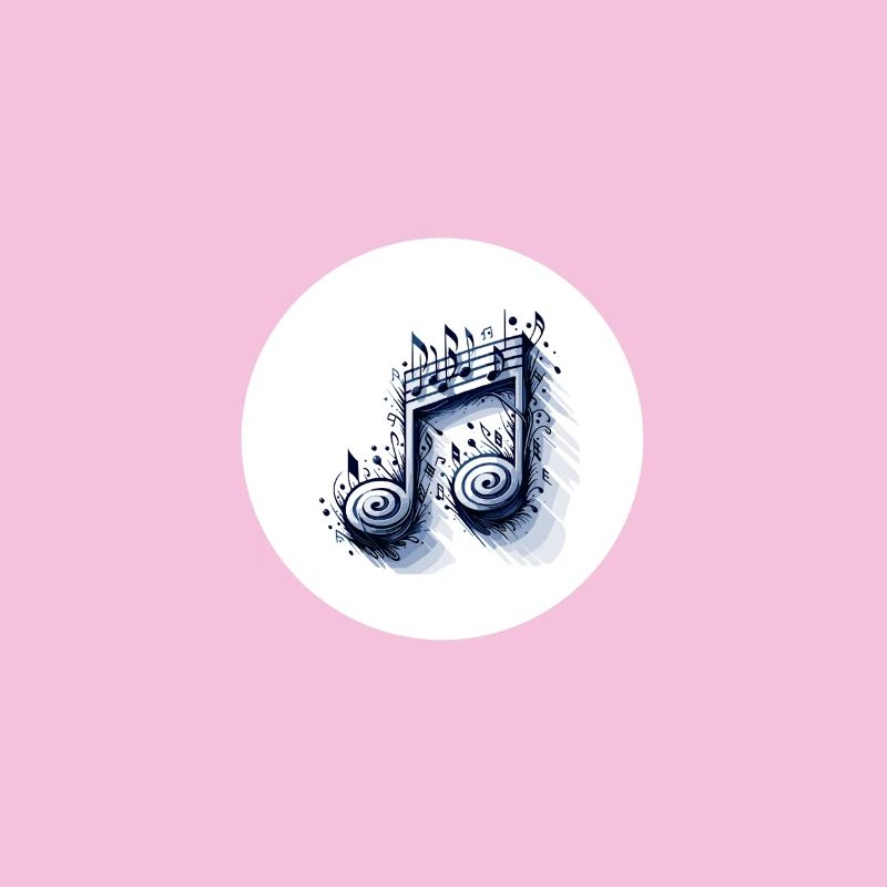 Notes de musique dans le design créatif