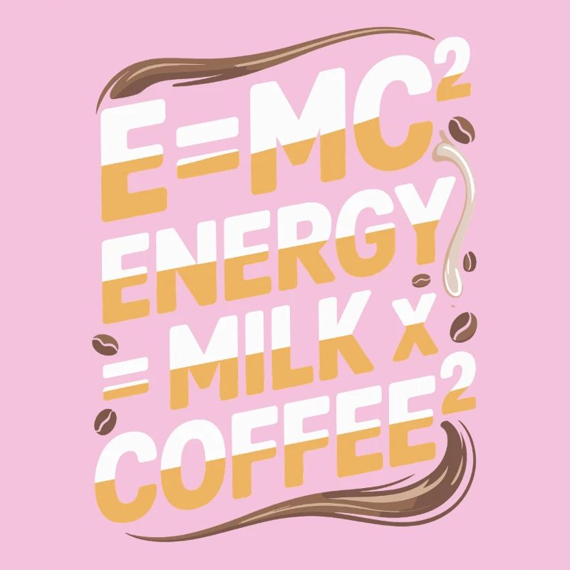 E=MC2 Physics Saying Caffeine Nerd Energy Coffee