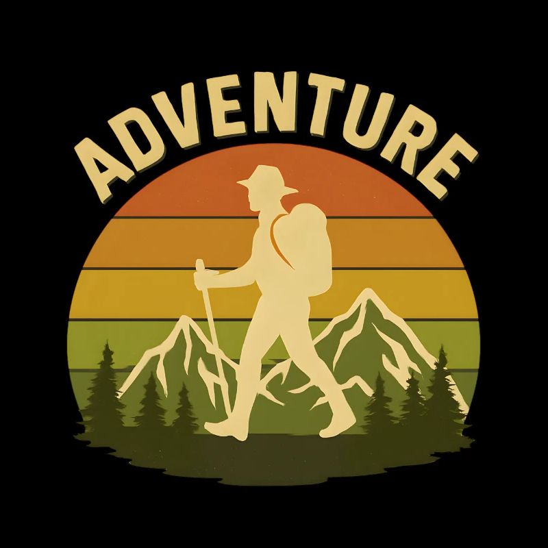 Wandern Wanderer Retro