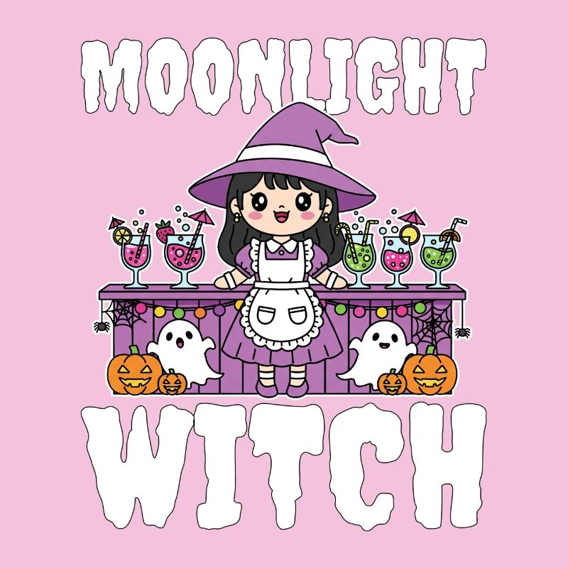 SORCIÈRE AU CLAIR DE LUNE - SORCIÈRE HALLOWEEN
