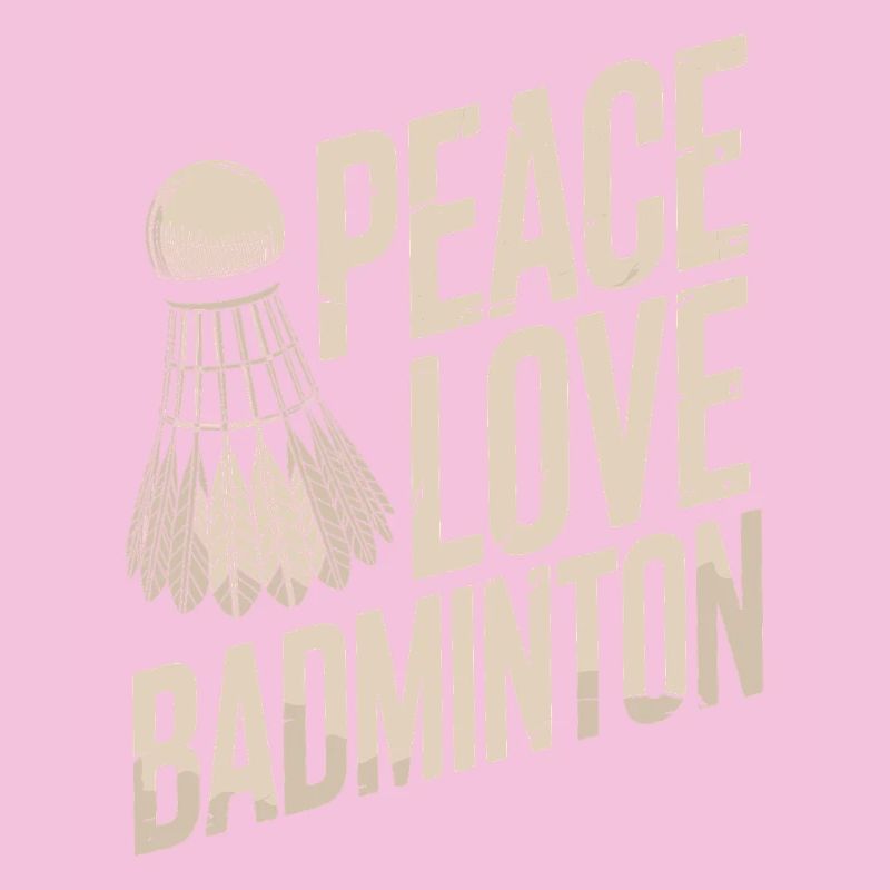 Conception de badminton Peace Love