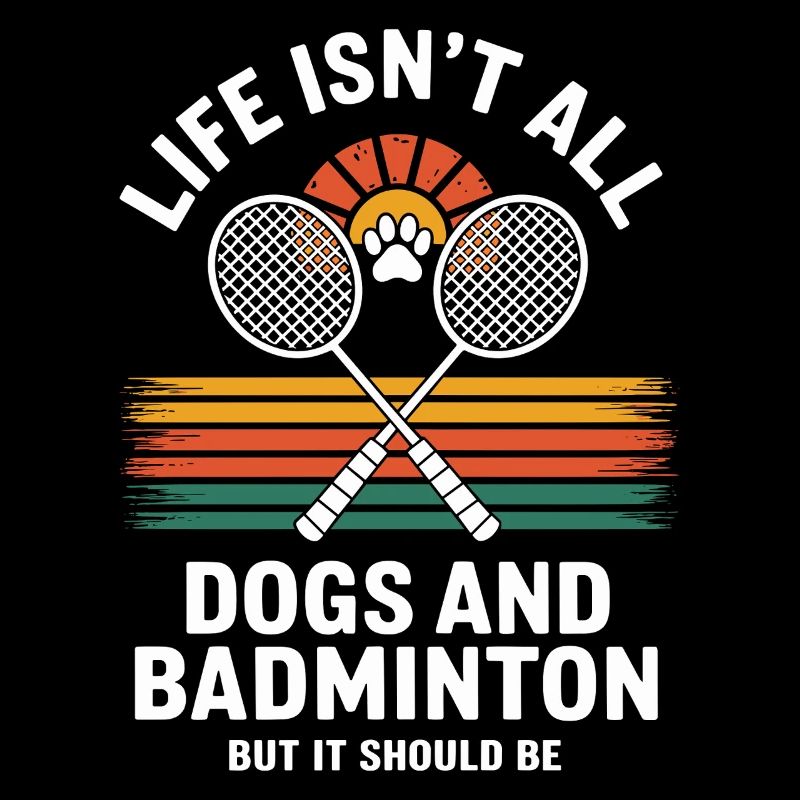 Hunde und Badminton